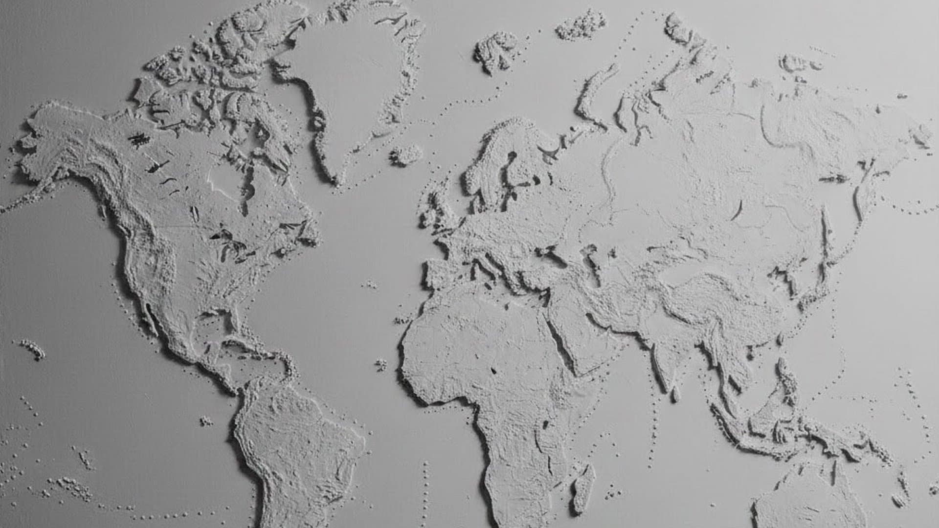 世界地図の触地図